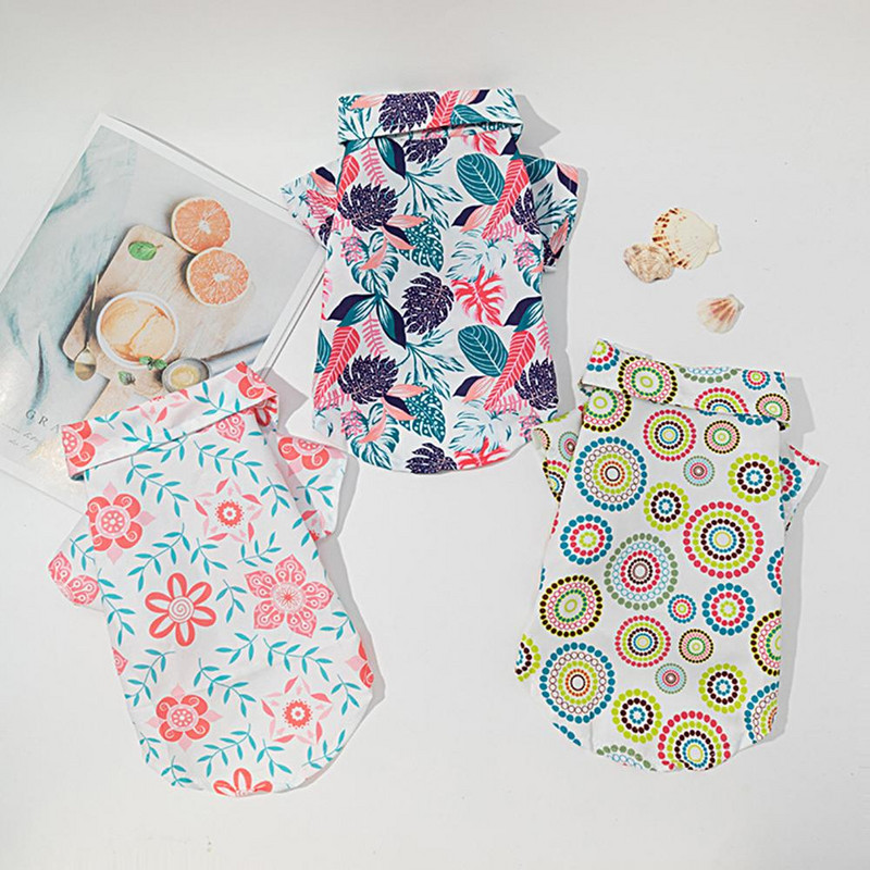 Stiilne lemmiklooma T-särk Pehme mittekleepuv karv Mood täppidega T-särk Lemmikloomakoera riided Pestav koera T-särk igapäevaseks kandmiseks