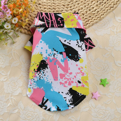 Havajų stiliaus drabužiai naminiams gyvūnėliams Vasariniai naminių gyvūnėlių marškinėliai madingi šunų drabužiai kačių marškinėliai naminių gyvūnėlių reikmenys INS Cool Chihuahua Ropa Perro Mopsas 2022 m.