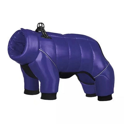 Zimná páperová bunda pre psov, nepremokavé oblečenie pre veľkých psov, teplý kabát, šteňací overal, reflexný postroj pre domáce zvieratá, buldog, yorkshirský pudel, mops