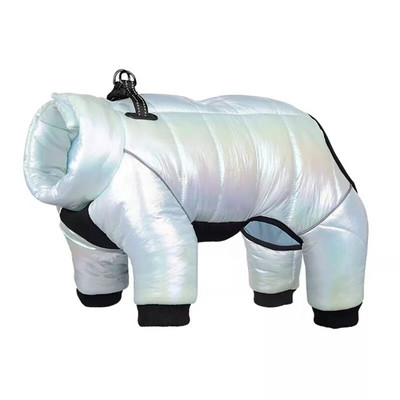 Zimná páperová bunda pre psov, nepremokavé oblečenie pre veľkých psov, teplý kabát, šteňací overal, reflexný postroj pre domáce zvieratá, buldog, yorkshirský pudel, mops