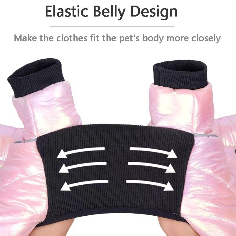 Zimná páperová bunda pre psov, nepremokavé oblečenie pre veľkých psov, teplý kabát, šteňací overal, reflexný postroj pre domáce zvieratá, buldog, yorkshirský pudel, mops