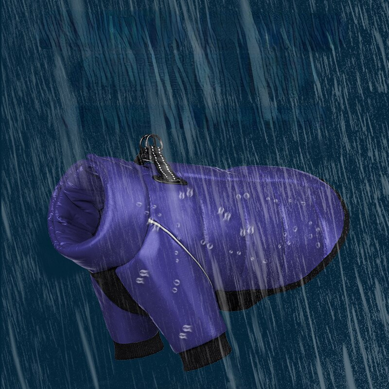 Zimná páperová bunda pre psov, nepremokavé oblečenie pre veľkých psov, teplý kabát, šteňací overal, reflexný postroj pre domáce zvieratá, buldog, yorkshirský pudel, mops