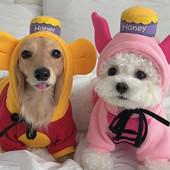 Jednodijelni pulover s kapuljačom za kućne ljubimce Podebljana topla odjeća za pse Kaput s puhom za štene Tigar Medvjed Kirky Šnaucer Odjeća za male štene