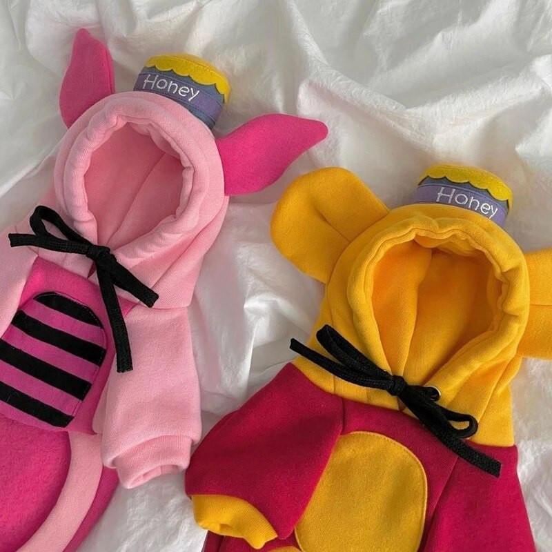 Jednodijelni pulover s kapuljačom za kućne ljubimce Podebljana topla odjeća za pse Kaput s puhom za štene Tigar Medvjed Kirky Šnaucer Odjeća za male štene