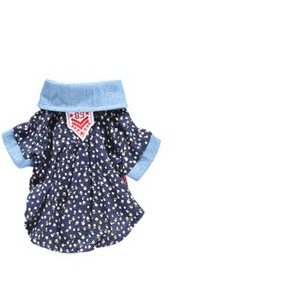 Haine pentru pisici din bumbac floral, haine de vară pentru animale de companie, jachetă pentru câini de talie mică, mijlocie, chihuahua, Yorkshire, costume, cafea albastră