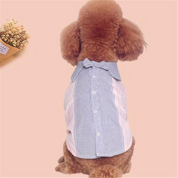 Πουκάμισο σκύλου Φιόγκος Καλοκαιρινά ρούχα για σκύλους Poodle Bichon Frize Pomeranian Schnauzer Pug Ρούχα Ουαλικά Corgi Στολή για κατοικίδια