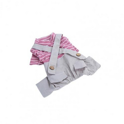 Ολόσωμες φόρμες για κατοικίδια ριγέ Keep Warm Cotton Dog Cute ζαρτιέρες για την Άνοιξη