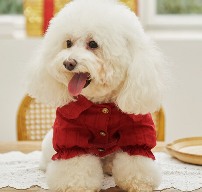 Oblečenie pre domáce zvieratá Oblečenie pre psov a mačky Roztomilé tričká s nafúknutými rukávmi pre psov