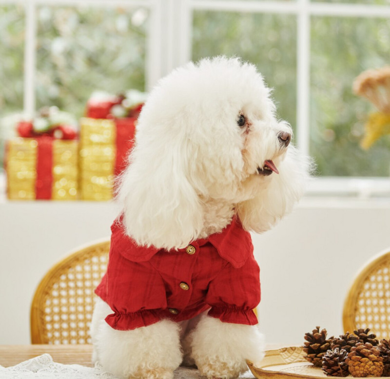 Oblečenie pre domáce zvieratá Oblečenie pre psov a mačky Roztomilé tričká s nafúknutými rukávmi pre psov