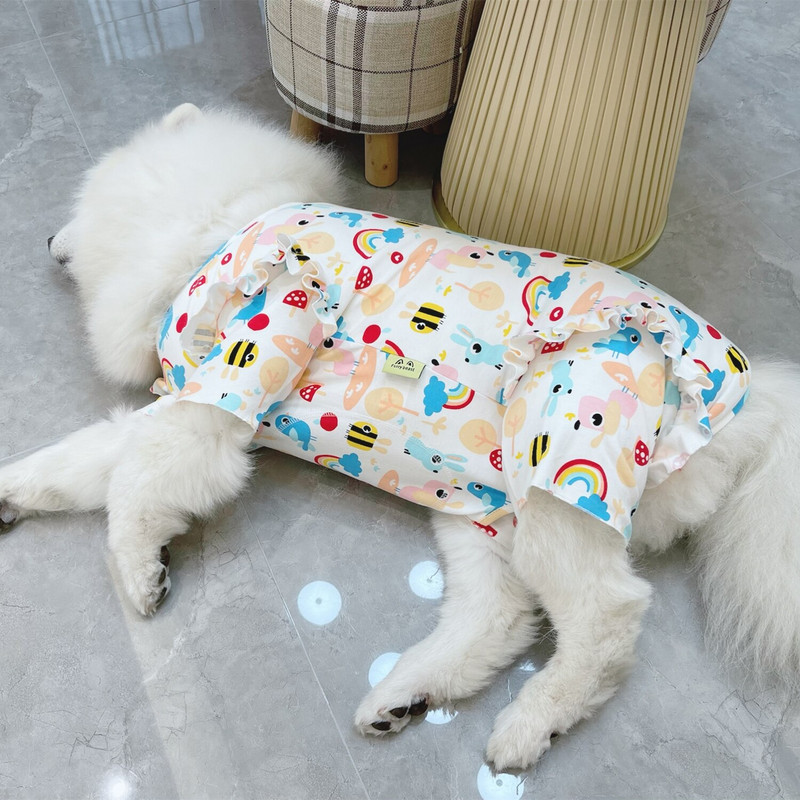 Lemmikloomad Tooted Mood Armsad suured koerad Riided Suveretriiver Samojeedi kombinesoon