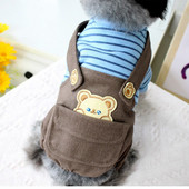 Χαριτωμένα κινούμενα σχέδια για σκύλους ριγέ φόρμες Κοστούμια για κουτάβι Ρούχα μικρού σκύλου Ρούχα για σκύλους Yorkshire Pomeranian Poodle Clothing S