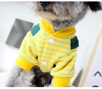 Χαριτωμένα κινούμενα σχέδια για σκύλους ριγέ φόρμες Κοστούμια για κουτάβι Ρούχα μικρού σκύλου Ρούχα για σκύλους Yorkshire Pomeranian Poodle Clothing S