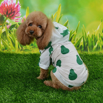 Ρούχα με στάμπα για σκύλους κατοικίδιων ζώων Teddy καλοκαιρινό αντηλιακό πουκάμισο Λεπτά ρούχα με κουκούλα Ελαφρύ αναπνεύσιμο αντηλιακό για σκύλους Πιτζάμες για σκύλους