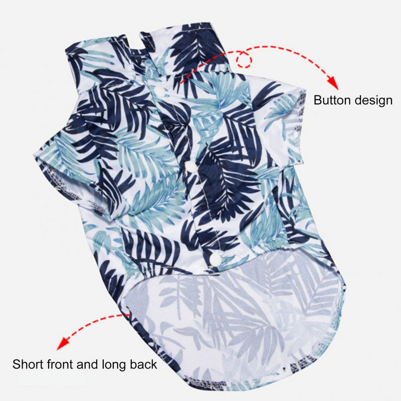 Tričko pre psov v havajskom štýle, oblečenie s golierom dole, letné priedušné oblečenie pre psov, vesta, oblečenie pre malých psov, tričko