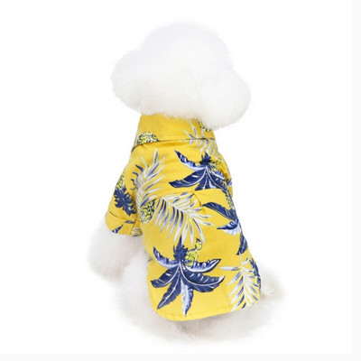 Animal de companie câine hawaian de vară haine de plajă vestă cămăși subțiri haine pentru animale de companie tricou floral pentru pisică mică câine teddy pudel