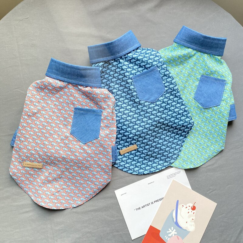 Καλοκαιρινό πουκάμισο για σκύλους Μικρά ρούχα για σκύλους Pomeranian Poodle Schnauzer Corgi Shiba Inu Samoyed Golden Retriever Μεγάλα μεγάλα ρούχα για σκύλους