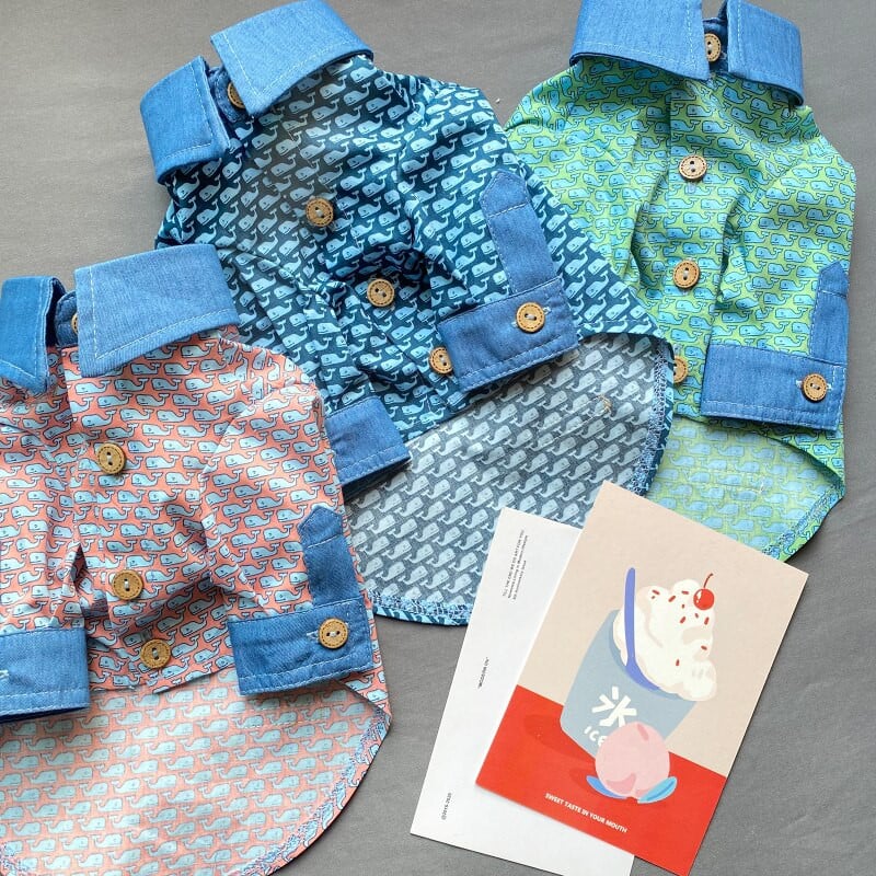 Καλοκαιρινό πουκάμισο για σκύλους Μικρά ρούχα για σκύλους Pomeranian Poodle Schnauzer Corgi Shiba Inu Samoyed Golden Retriever Μεγάλα μεγάλα ρούχα για σκύλους