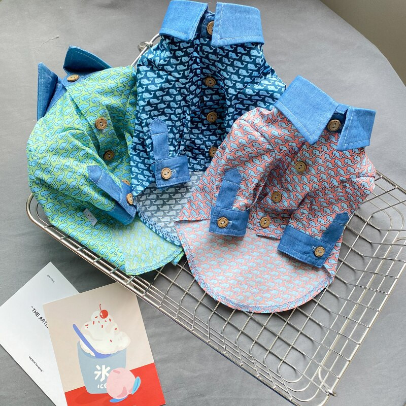 Καλοκαιρινό πουκάμισο για σκύλους Μικρά ρούχα για σκύλους Pomeranian Poodle Schnauzer Corgi Shiba Inu Samoyed Golden Retriever Μεγάλα μεγάλα ρούχα για σκύλους