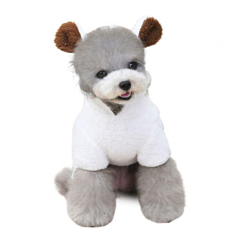 Μονόχρωμο Κομψό Pet Four κολάν Jumpsuit Fleece Pet Coat Υψηλό ελαστικό ύφασμα για Teddy