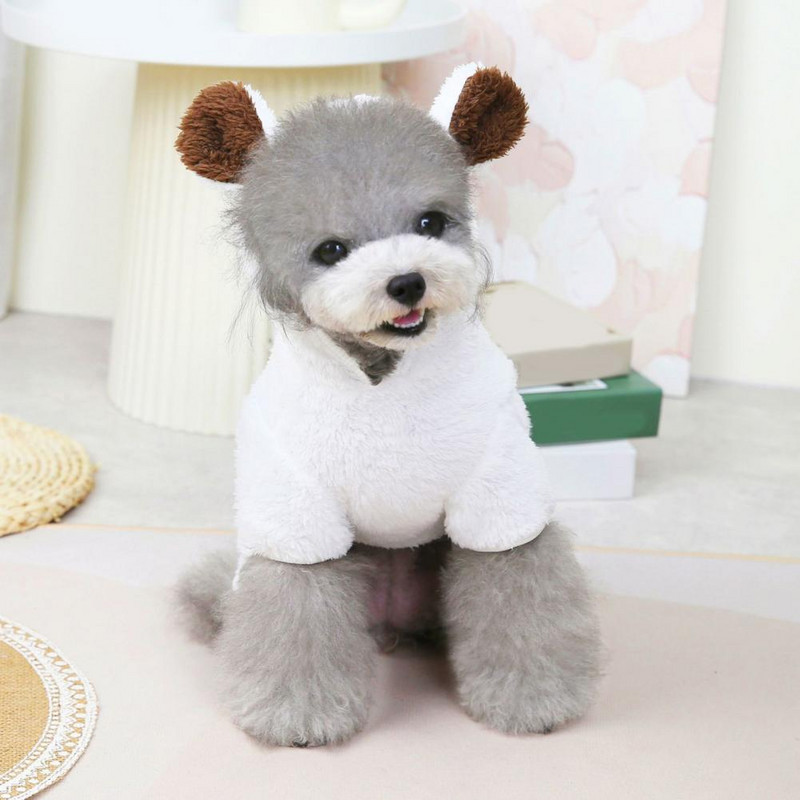 Μονόχρωμο Κομψό Pet Four κολάν Jumpsuit Fleece Pet Coat Υψηλό ελαστικό ύφασμα για Teddy