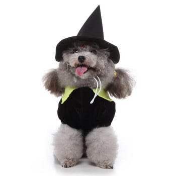 Кученце Карнавал Стоки за домашни любимци Дрехи за кучета Хелоуин Костюм на магьосник Забавен алтернативен персонализиран костюм Дрехи за домашни любимци