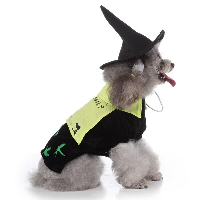Karneval pre psov, potreby pre domáce zvieratá, oblečenie pre psov, halloweenský čarodejnícky oblek, vtipný alternatívny personalizovaný kostým, oblečenie pre domáce zvieratá