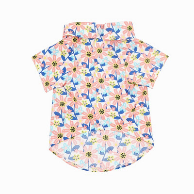 Cămașă dulce pentru câini de talie mică, mijlocie, cu imprimeu floral, vară, plajă, pentru răcire pentru câini, haine Schnauzer, ținute pentru animale de companie