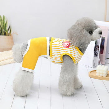 Модни домашни любимци Универсални дрехи за кучета Щадящи кожата, абсорбиращи потта Летни четирикраки дрехи за кучета
