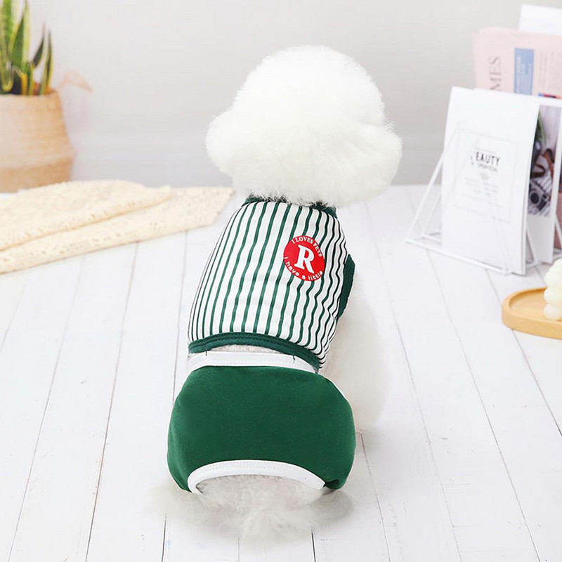 Salopetă de modă pentru animale de companie Haine universală pentru câini, prietenoasă cu pielea, care absoarbe transpirația, salopetă de vară cu patru picioare