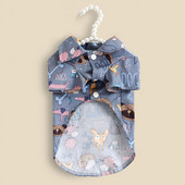 Tricou pulover cu două picioare, îmbrăcat la modă, cățeluș drăguț, accesoriu pentru fotografie, tricou pentru animale de companie, imprimare cu desene animate pentru vară