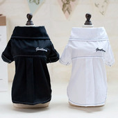 Απλό στυλ Ρούχα για κατοικίδια για σκύλους Puppy Μαύρα Λευκά Ρούχα Σκύλου Japen Καλοκαιρινά Ρούχα για Doggy S-xxl