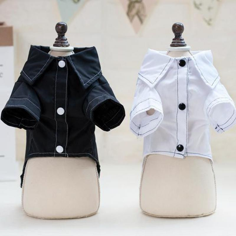 Απλό στυλ Ρούχα για κατοικίδια για σκύλους Puppy Μαύρα Λευκά Ρούχα Σκύλου Japen Καλοκαιρινά Ρούχα για Doggy S-xxl