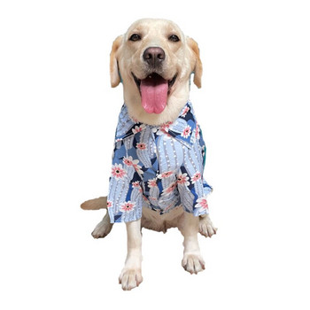 Летни дрехи за големи кучета Риза за малки големи кучета Пудел Бишон Шнауцер Корги Шиба Ину Самоед Хъски Златен ретривър Облекло