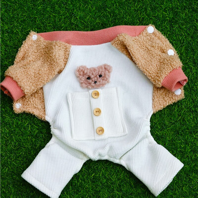 Oblečenie pre psov Zimné overaly Malý pes Kostým Domáce zvieratá Overal Pomeranian Bichon Pudel Schnauzer Roztomilé oblečenie pre domáce zvieratá Psí kabát