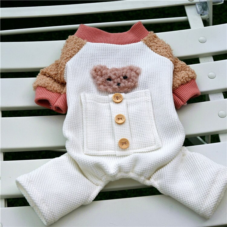 Oblečenie pre psov Zimné overaly Malý pes Kostým Domáce zvieratá Overal Pomeranian Bichon Pudel Schnauzer Roztomilé oblečenie pre domáce zvieratá Psí kabát