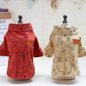 Bež Fuksija Bež majica s kratkim rukavima Pas Zgodna modna majica s kratkim rukavima za pse Ljeto Proljeće Odjeća za pse korejskog mopsa