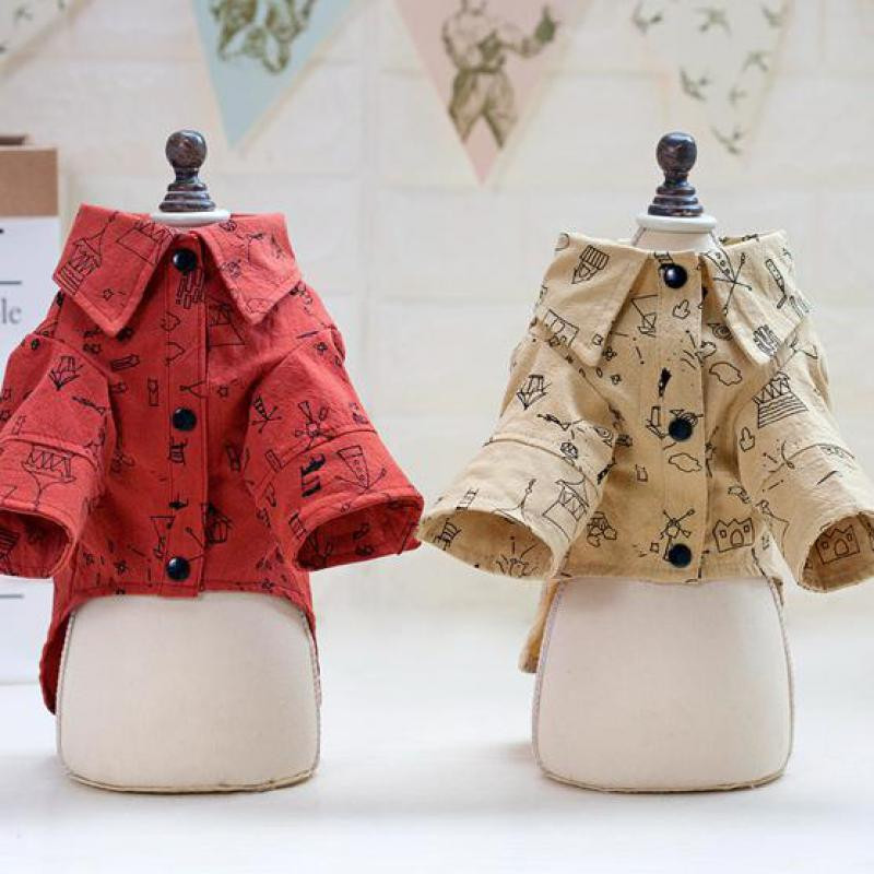 Bež Fuksija Bež majica s kratkim rukavima Pas Zgodna modna majica s kratkim rukavima za pse Ljeto Proljeće Odjeća za pse korejskog mopsa