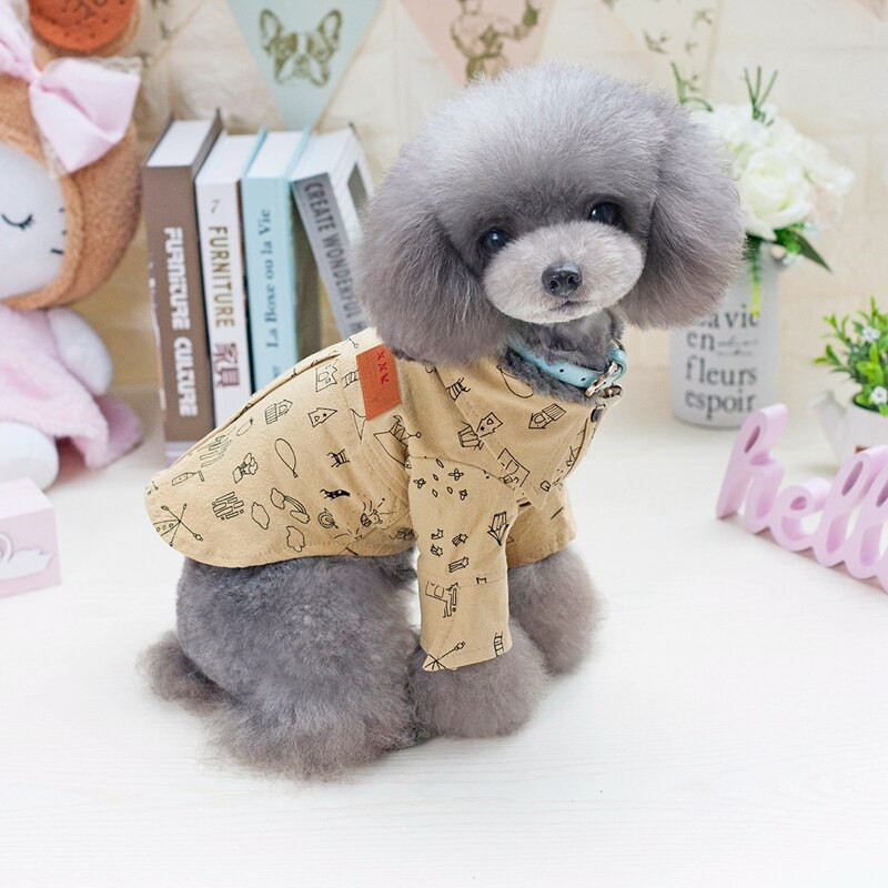 Bež Fuksija Bež majica s kratkim rukavima Pas Zgodna modna majica s kratkim rukavima za pse Ljeto Proljeće Odjeća za pse korejskog mopsa