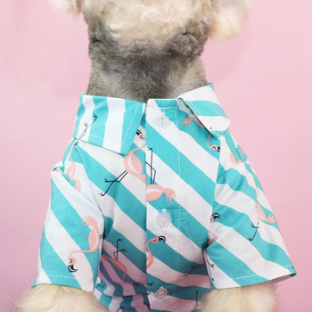 Летни дрехи с щампи за домашни любимци за кучета Плажна риза с цветя Якета Палто за кучета Костюм за кученце Котка Пролетно облекло Облекло за домашни любимци