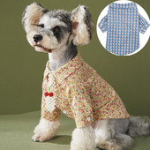 Πουκάμισα για σκύλους Ρούχα Καλοκαιρινά ρούχα παραλίας Γιλέκο για κατοικίδια Ρούχα λουλουδάτο μπλουζάκι Χαβάης για μικρόσωμο σκύλο τσιουάουα