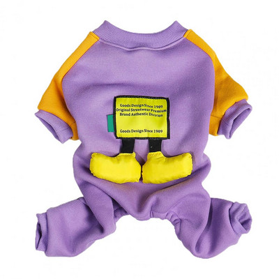 Lemmiklooma kombinesoon Hea lilla värv Lemmikloomariided Koer Talv Stiilne Avara mantel Lemmikloomakostüümitarbed igapäevaseks kandmiseks