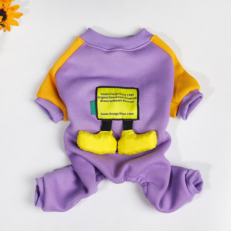 Lemmiklooma kombinesoon Hea lilla värv Lemmikloomariided Koer Talv Stiilne Avara mantel Lemmikloomakostüümitarbed igapäevaseks kandmiseks