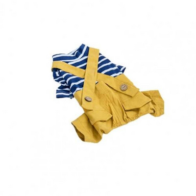 Overaly pre domáce zvieratá, psí overal, pruhovaný, zahrievateľný, bavlnený, jarný, roztomilý, trak
