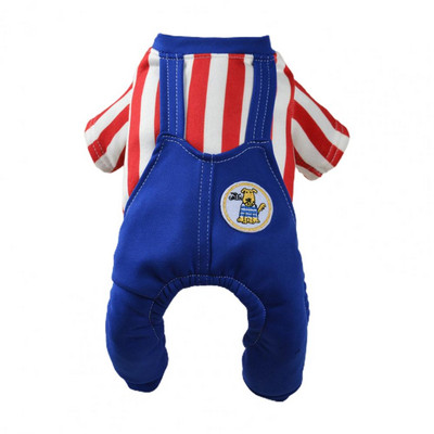 Dinosauruse mustriga pestav tuulekindel triibuline multifilmi kombinesoon Lemmikkasside koerte kombinesoonid lemmikloomade kostüümid lemmikloomatarbed