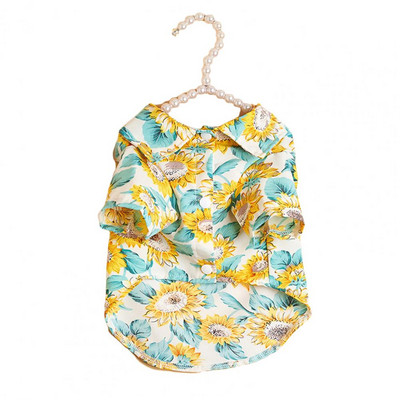 Odjeća za kućne ljubimce Elegantne majice za plažu u havajskom stilu, prozračne za mačke koje štite kožu Odjeća za kućne ljubimce