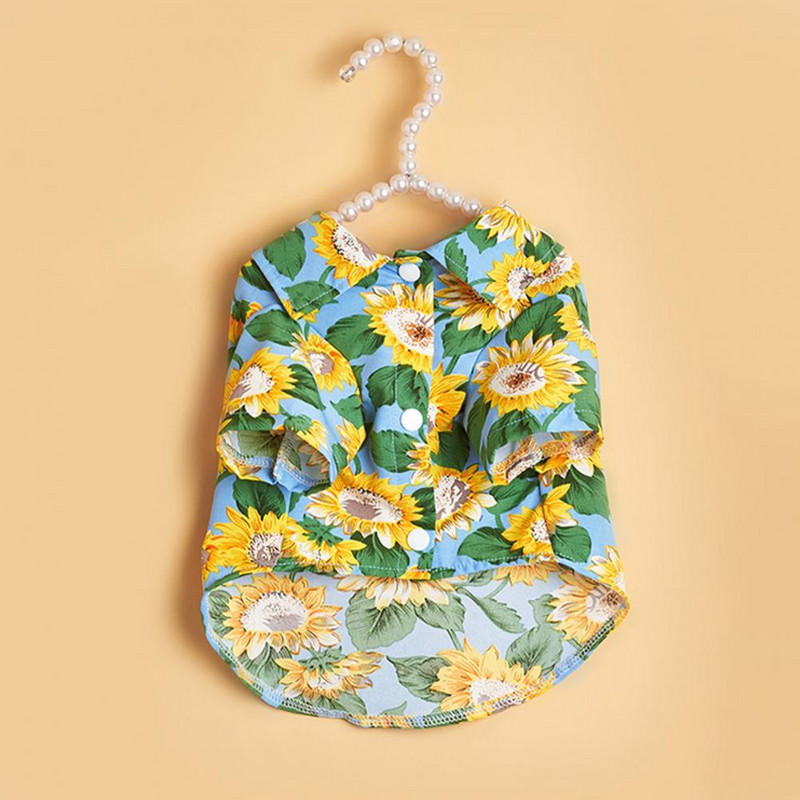 Odjeća za kućne ljubimce Elegantne majice za plažu u havajskom stilu, prozračne za mačke koje štite kožu Odjeća za kućne ljubimce