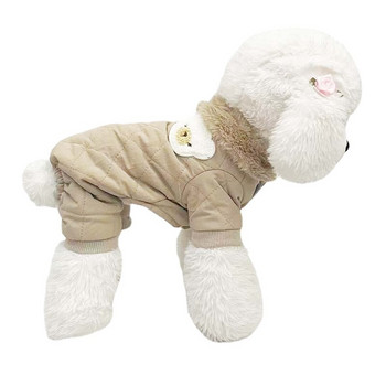 Ζεστά χειμωνιάτικα ρούχα για σκύλους κατοικίδιων ζώων Βαμβακερό παλτό Ζακέτα φόρμα για κουτάβι Τετράποδα ρούχα Μικρά ρούχα για σκύλους Στολή ένδυσης