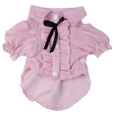 Noi haine pentru câini din bumbac pur, cu model în dungi, tricou pentru câini, cămașă pentru animale de companie, jachetă pentru câini, pentru primăvară și vară, Dropshipping