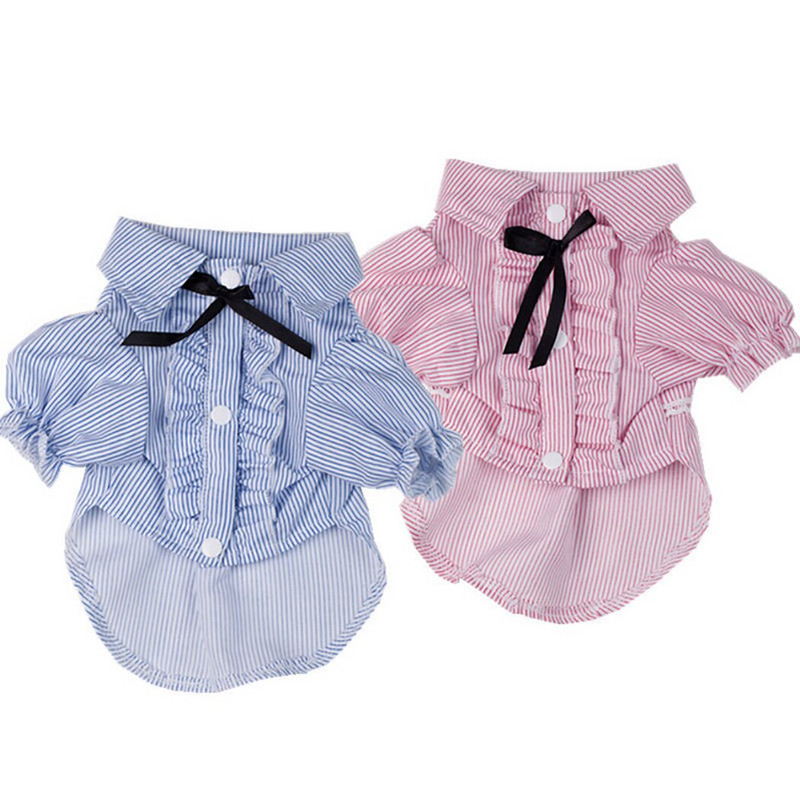 Noi haine pentru câini din bumbac pur, cu model în dungi, tricou pentru câini, cămașă pentru animale de companie, jachetă pentru câini, pentru primăvară și vară, Dropshipping