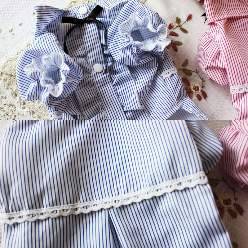 Noi haine pentru câini din bumbac pur, cu model în dungi, tricou pentru câini, cămașă pentru animale de companie, jachetă pentru câini, pentru primăvară și vară, Dropshipping